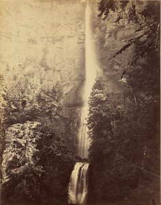 [Kaskady, wodospad Multnomah]. autorstwa Carleton Watkins