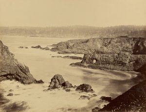 [Widok wybrzeża Mendocino] autorstwa Carleton Watkins