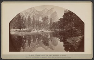 Lustrzane odbicie trzech braci, Yo Semite autorstwa Carleton Watkins
