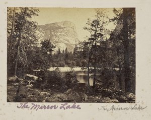 Jezioro, dolina Yosemite, hrabstwo Mariposa, Kalifornia. (nr 1028) autorstwa Carleton Watkins
