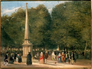 Święto kwiatów na uroczystość San Foca w Mediolanie 20.04.1845 (olej na płótnie) autorstwa Carlo Jotti