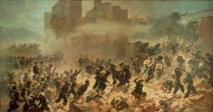 Wyłamanie Porta Pia, Rzym 20 września 1870 (olej na płótnie)