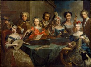Rodzina muzyków autorstwa Carlo Amalfi