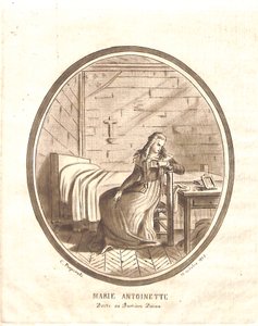 Marie-Antoinette w ostatnim więzieniu autorstwa Carlo Antonio Porporati