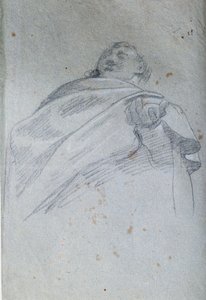 Serweta z popiersiem człowieka Rysunek tuszem i praniem autorstwa Carlo Bononi (1569-1632) XVII-wieczny Paryż. Muzeum w Luwrze