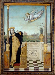 Zwiastowanie. Centralny panel tryptyku. Obraz Carlo Di Giovani Braccesco (1478-1501)