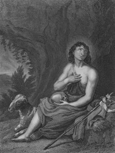 St John in the Wilderness (rycina) autorstwa Carlo Cignani