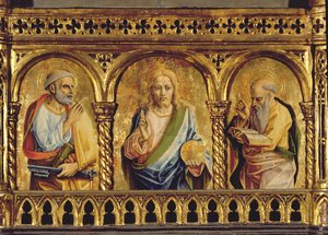 Chrystus ze św. Piotrem i św. autorstwa Carlo Crivelli