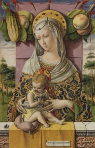 Madonna z Dzieciątkiem, ok. 1480 (tempera i złoto na drewnie) autorstwa Carlo Crivelli