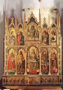 Madonna z Dzieciątkiem ze świętymi, poliptyk (tempera na desce) autorstwa Carlo Crivelli