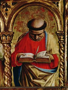 Św. Mateusz, detal z poliptyku SantEmidio, 1473 tempera na fragmencie deski z 76636 autorstwa Carlo Crivelli
