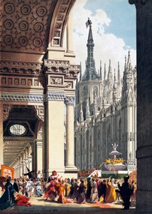 Karnawał na Piazza Duomo w Mediolanie autorstwa Carlo Ferrario