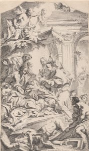 Św. Karol udzielający komunii zarażonym zarazą, 1725-75.