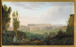Kolisa widziana z Palatynu. Obraz Carlo Labruzzi (1765-1818) Ec. Włochy.