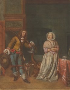 Łowca odwiedzający damę, 17831786. autorstwa Carlo Lasinio