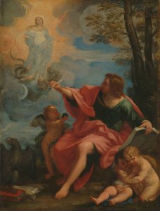 Św. Jan Ewangelista na Patmos autorstwa Carlo Maratta (circle of)