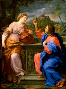 Chrystus i Samarytanka w Jacobs Well. ok. 17 wieku.