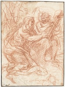 Maria Magdalena adorująca krzyż autorstwa Carlo Maratta