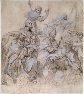 Szkic fresku dla kościoła Santa Maria del Popolo w Rzymie. autorstwa Carlo Maratta