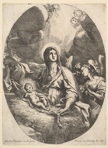 Adoracja Aniołów. autorstwa Carlo Maratta or Maratti