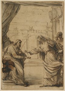 Rodzina Rospigliosi składa hołd papieżowi Klemensowi IX, 1667-1669 autorstwa Carlo Maratta or Maratti