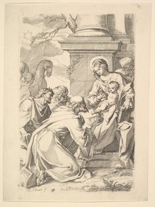 Adoracja Trzech Króli w odwrocie. autorstwa Carlo Maratti
