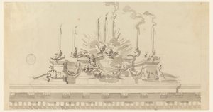 Projekt dekoracji ceremonii autorstwa Carlo Marchionni