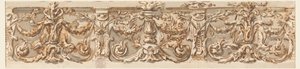 Rysunek, projekt fryzu, ok. 1770 r. autorstwa Carlo Marchionni