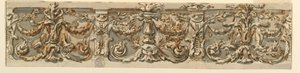 Rysunek, projekt fryzu, ok. 1770 r. autorstwa Carlo Marchionni