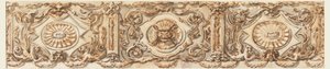 Rysunek, projekt fryzu, ok. 1770 r. autorstwa Carlo Marchionni