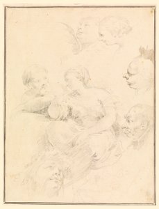 Rysunek, szkice postaci, 1775 r. autorstwa Carlo Marchionni