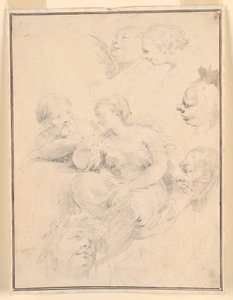 Rysunek, szkice postaci, 1775 r. autorstwa Carlo Marchionni