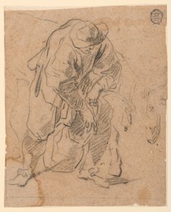 Rysunek Chłop z torbą, 1728-78 autorstwa Carlo Marchionni