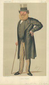 Pułkownik Thomas Edward Taylor, ostatnio biczowany, 4 lipca 1874 r., komiks Vanity Fair autorstwa Carlo Pellegrini