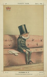 Earl of Russell, The greatest liberal statesmen of modern times, 5 czerwca 1869, komiks Vanity Fair autorstwa Carlo Pellegrini