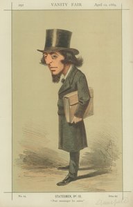 Rt Hon James Stansfeld, Aby zachęcić innych, 10 kwietnia 1869, komiks Vanity Fair autorstwa Carlo Pellegrini