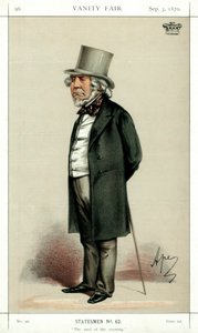 Chłód wieczoru, Lord Houghton, angielski poeta i polityk, 1870. autorstwa Carlo Pellegrini