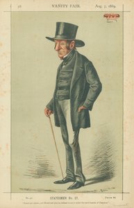 Książę Somerset, dumny i szczery, a jednocześnie liberalny i sprawiedliwy, odmówił służby pod rządami tego najskromniejszego z premierów, 7 sierpnia 1869, karykatura Vanity Fair autorstwa Carlo Pellegrini