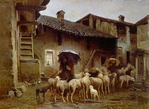 Powrót do stajni, Carlo Pittara (1836-1890)