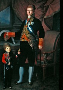 Portret hrabiego Torrejona i jego syna autorstwa Carlos Blanco