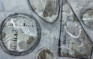 Szare kształty o fakturze autorstwa Carolina Gårdheim