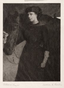 Pani i koń, 1887. autorstwa Caroline Amelia Powell