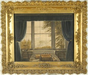 Okno południowe gabinetu Greta Hall, 1841 autorstwa Caroline Bowles