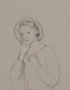 Studium dla Elizabeth Bennet, 2011 autorstwa Caroline Hervey-Bathurst