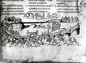 Ilustracja różnych scen z Psalmu 43, w tym werset Przebudźcie się, dlaczego śpisz, Panie?, z Psałterza Utrechckiego, kopia oryginału z Reims, obecnie w Bibliotece Uniwersyteckiej w Utrechcie
