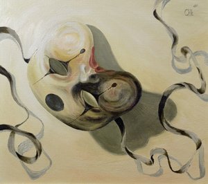 Karnawałowa Maska I (olej na papierze)