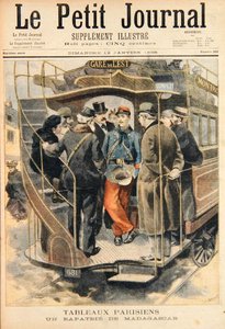 Żołnierz repatriowany z Madagaskaru, rytowany przez Fortune-Louis Meaulle (1844-1901) ilustracja z Le Petit Journal, 12 stycznia 1896 (kolorowa grawerunek) autorstwa Carrey