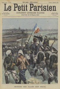 Rebelia bokserów: wojska alianckie maszerujące na Pekin