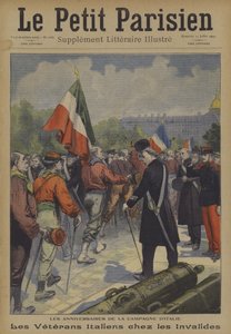 Rocznica kampanii włoskiej: włoscy weterani odwiedzający Les Invalides w Paryżu