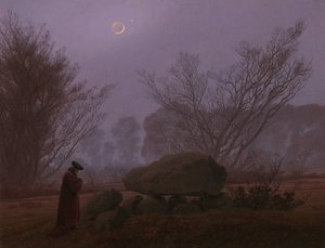 Spacer o zmierzchu, 1830-1835 autorstwa Caspar David Friedrich